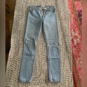 Re/Done Levi’s Vintage Denim Straight Skinny Light Blue Size 23